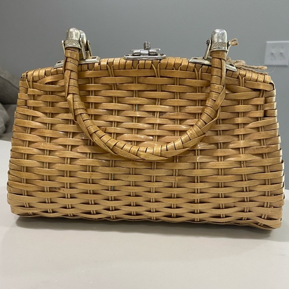 Vintage 1960s Wicker Handbag - Picture 8 of 9